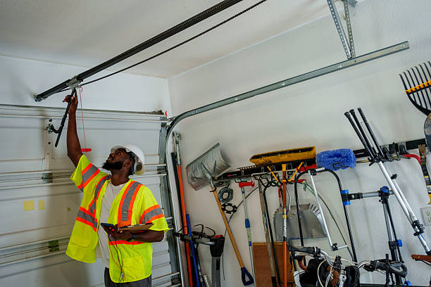 Professional Garage Door Panel Replacement technician working in MacDonnell Heights, NY